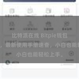 比特派在线 Bitpie钱包详细教程，最新使用手册速查，小白也能轻松上手。