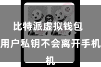 比特派虚拟钱包  用户私钥不会离开手机