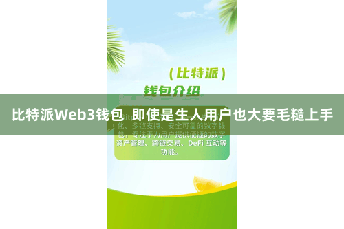 比特派Web3钱包  即使是生人用户也大要毛糙上手